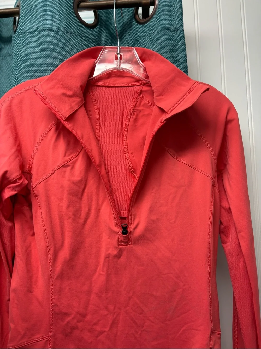 Lululemon 1/4 zip burnt orange top size 6